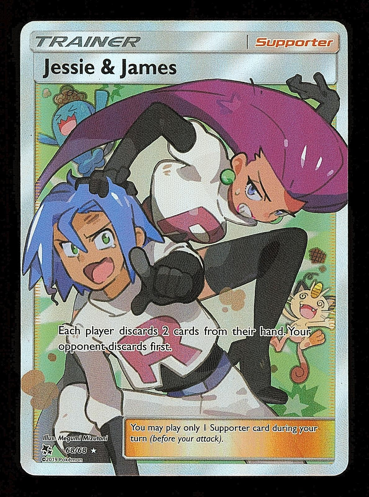 Jessie & James 68/68 - Hidden Fates HIF - Ultra Rare - Pokemon - NM